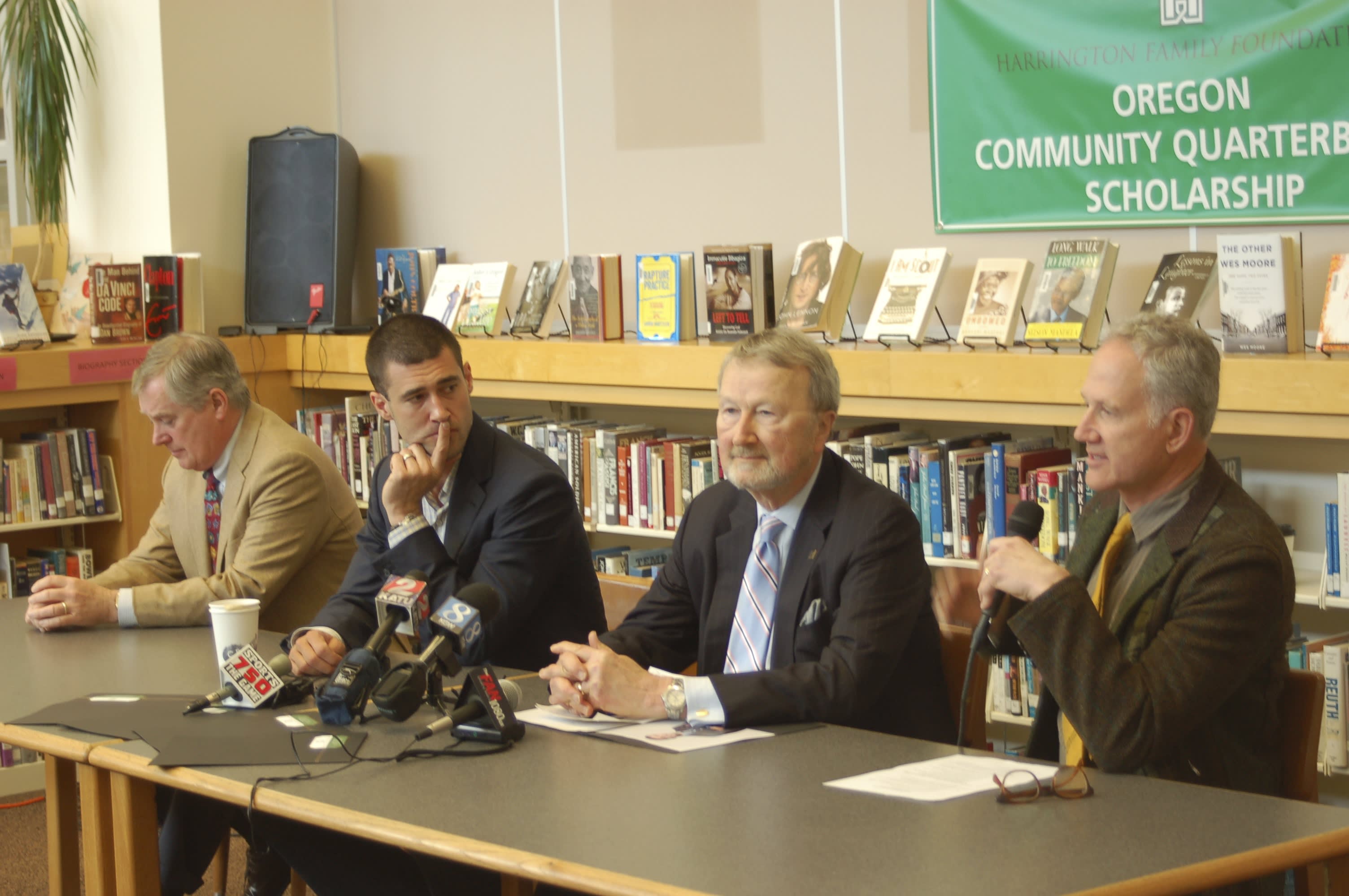 Harrington Family Foundation Press Conference 2014 Tinker Hatfield Joey Harrington