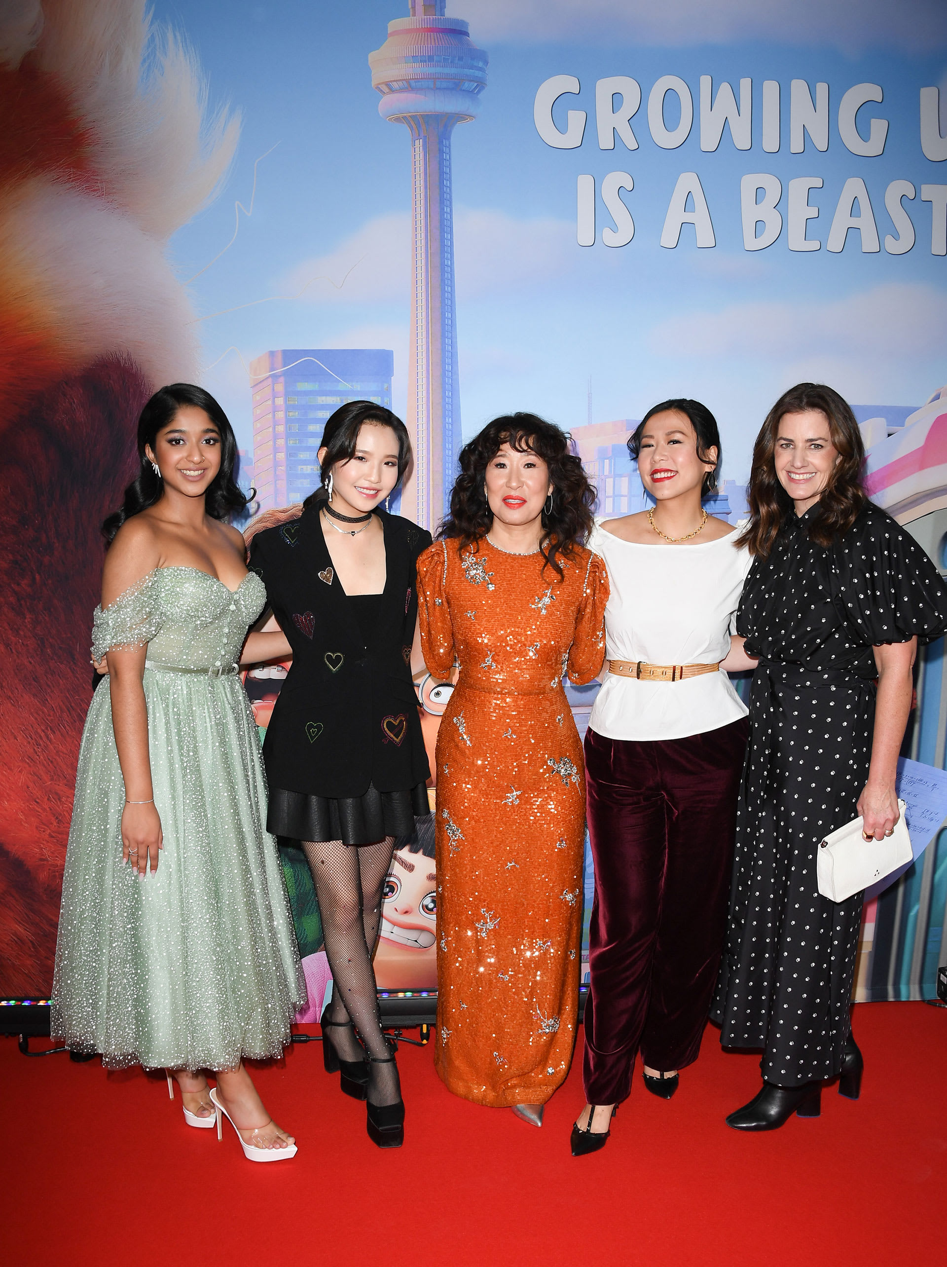 The cast of Turning Red at the Toronto premiere