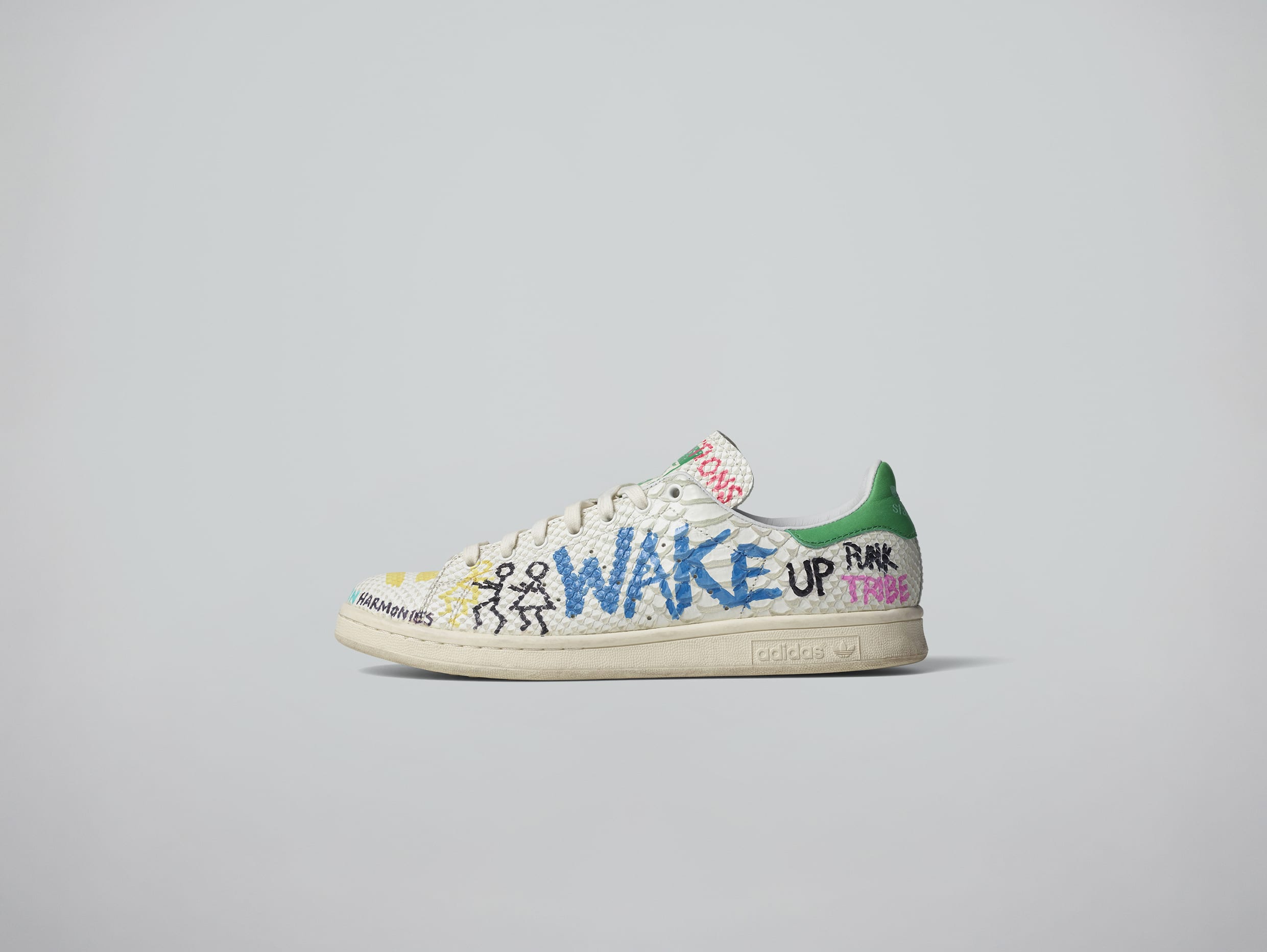 A look at a sneaker being auctioned off by Pharrell