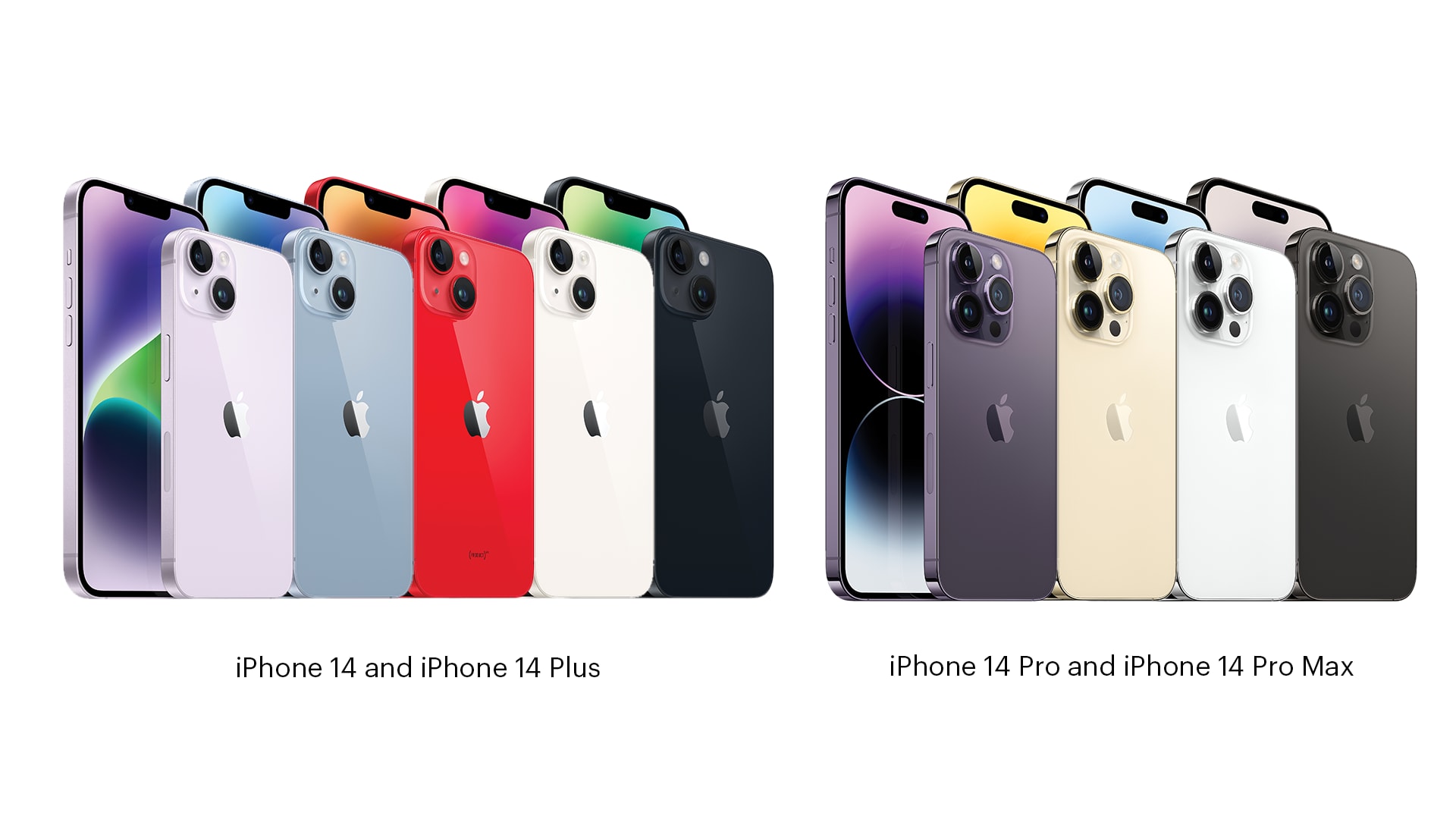 iPhone 14 Plus, Pro, Pro Max, colors