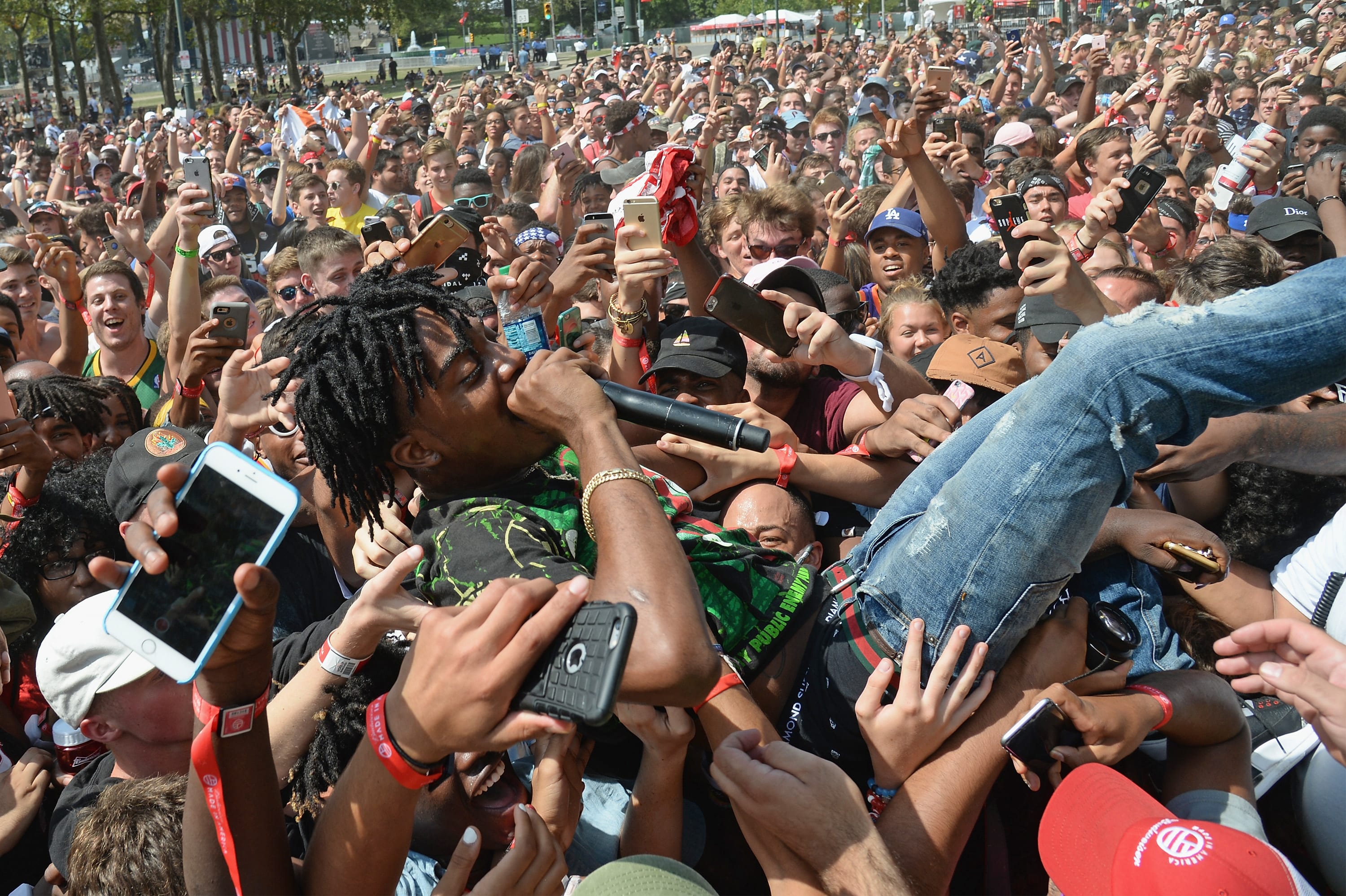 Playboi Carti Crowdsurfing at Made In America Festival