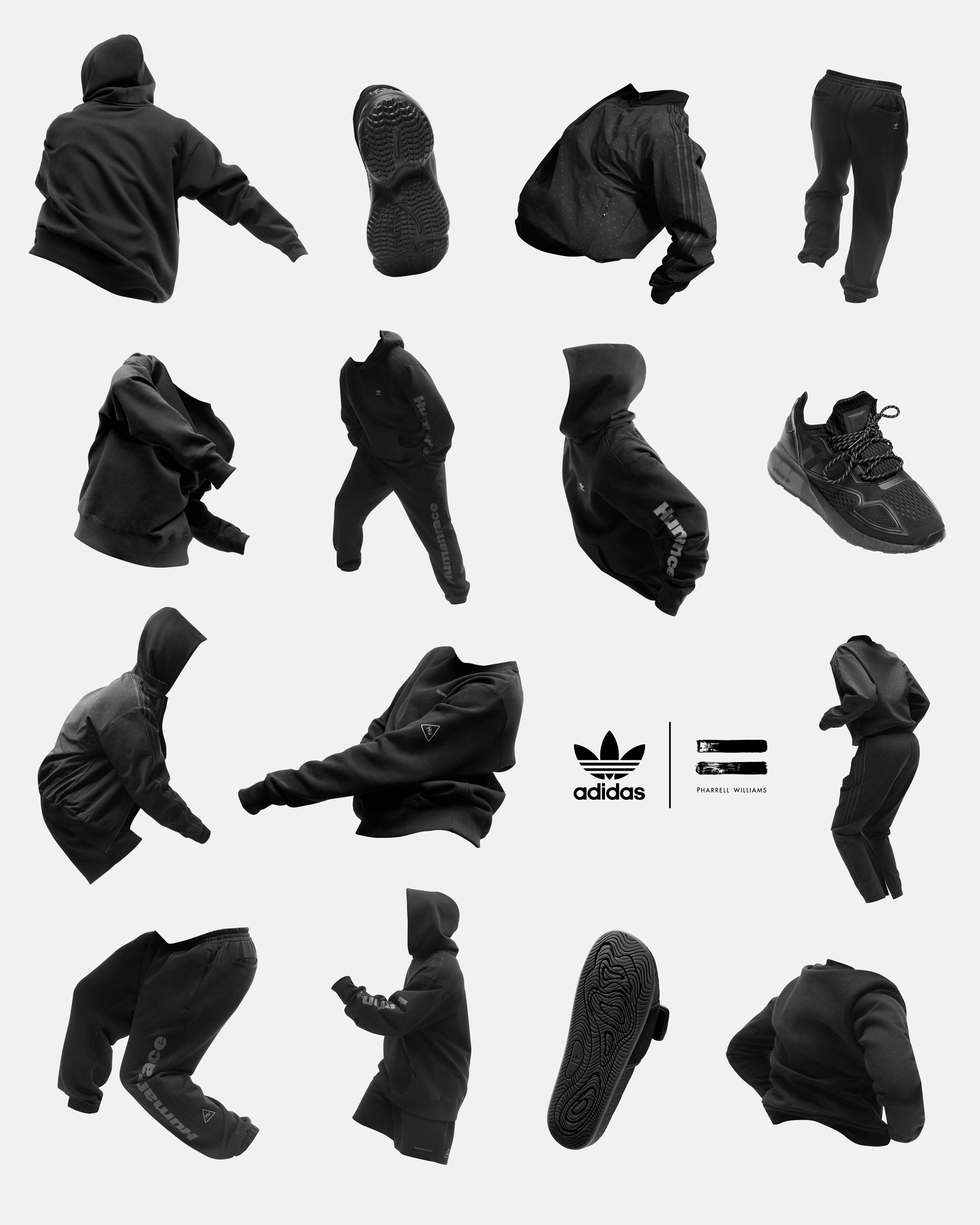 Pharrell x Adidas &#x27;Triple Black&#x27; Collection