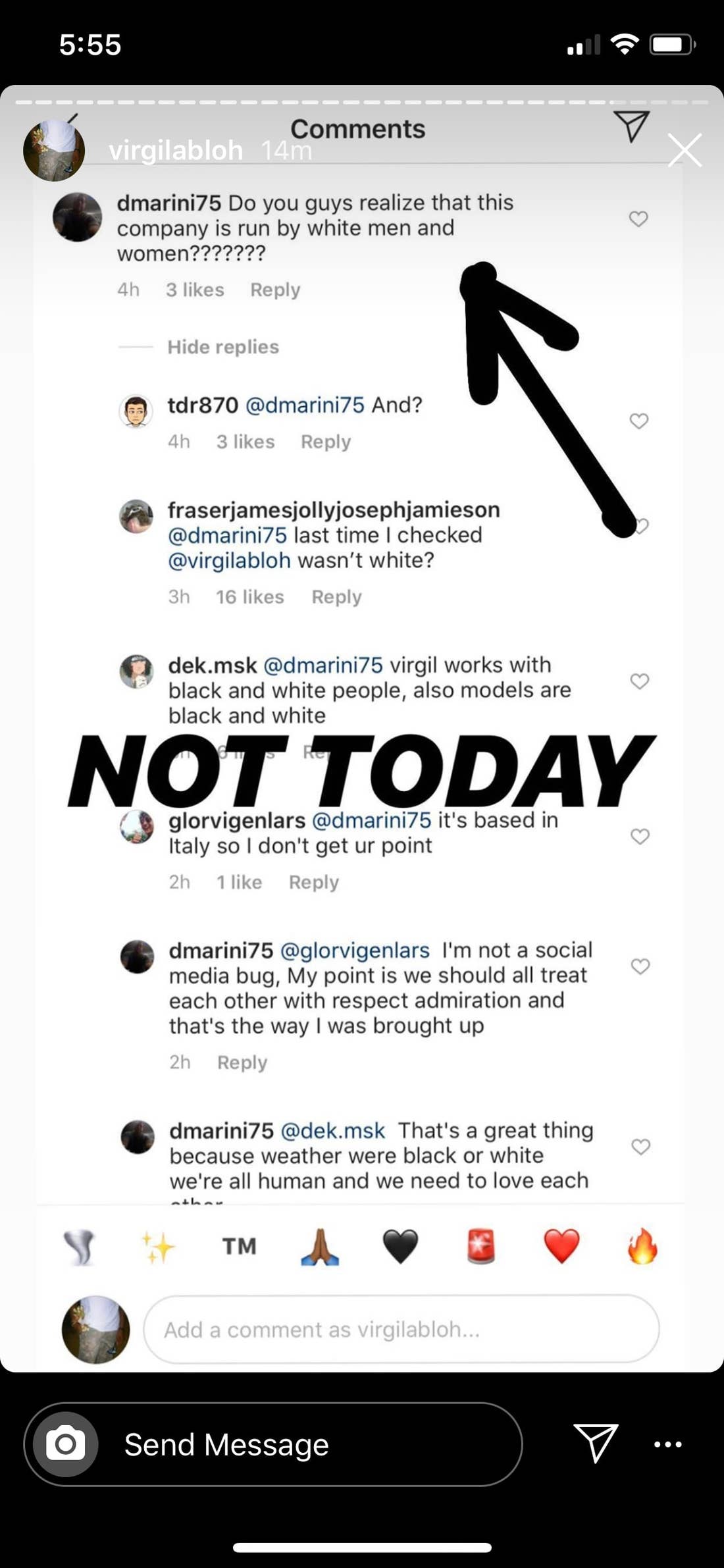 Virgil Abloh Addresses the Backlash over His Instagram Comments