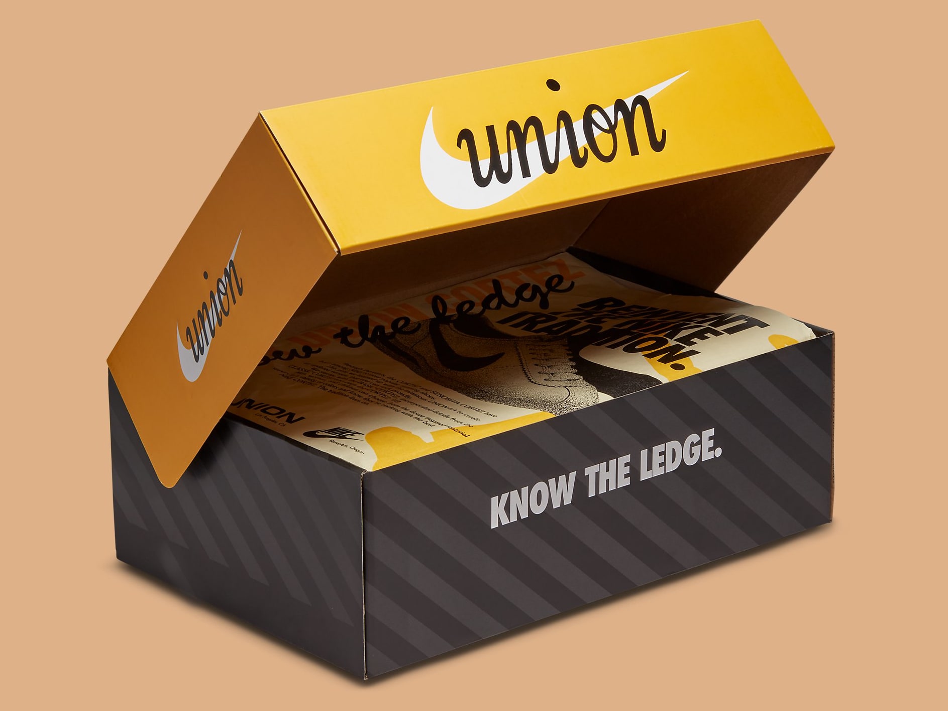Union x Nike Cortez Tan Release Date DR1413-200 Box