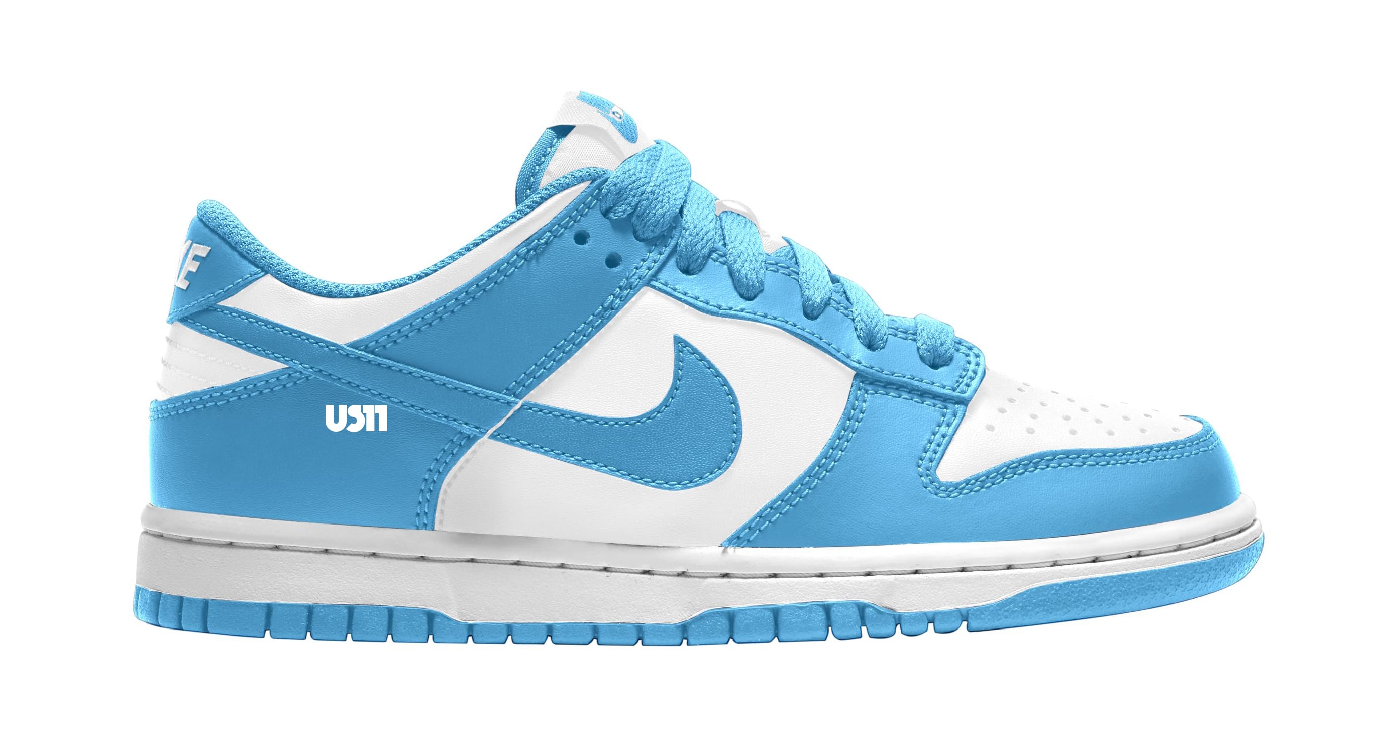 Nike Dunk Low GS White/Blue Lateral
