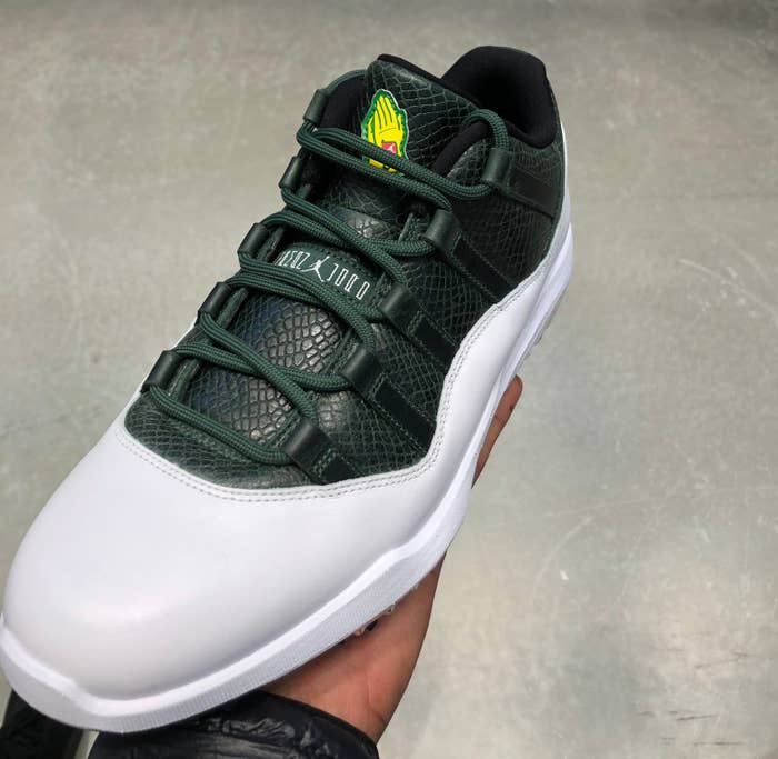 Air Jordan 11 Low Golf &quot;Masters/Snake Pack&#x27; (Angle)
