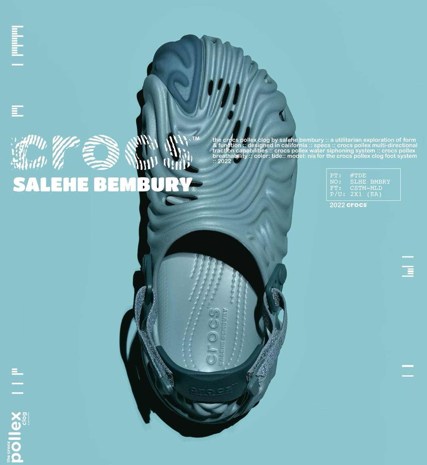 Salehe Bembury x Crocs Pollex Clog &#x27;Tide&#x27;