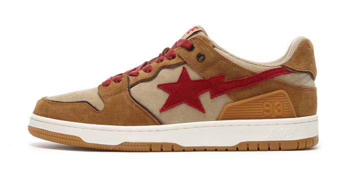 Bape Sk8 Sta Wheat and Red Lateral