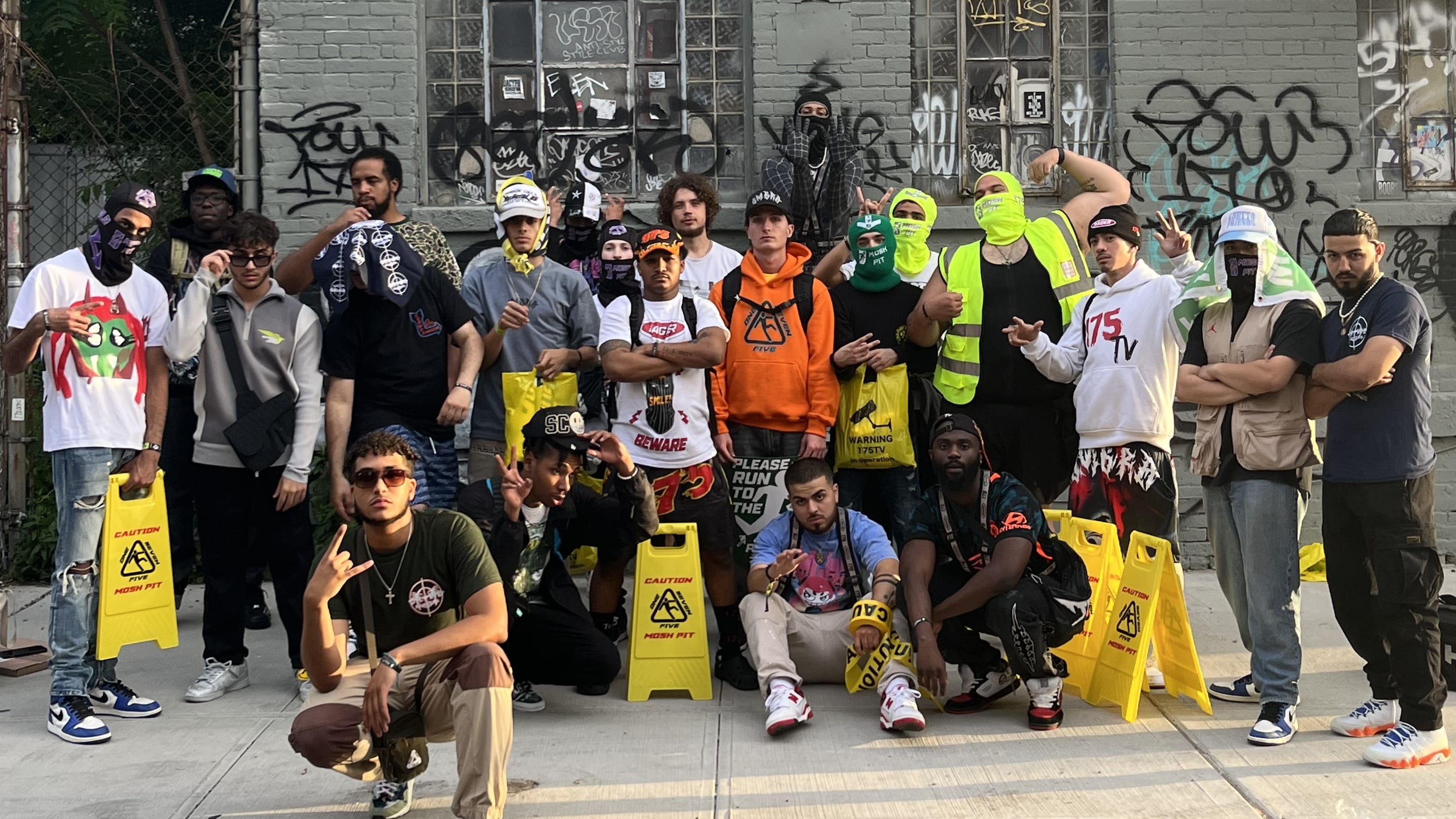 175tv massive group shot on the sidewalk with them all together