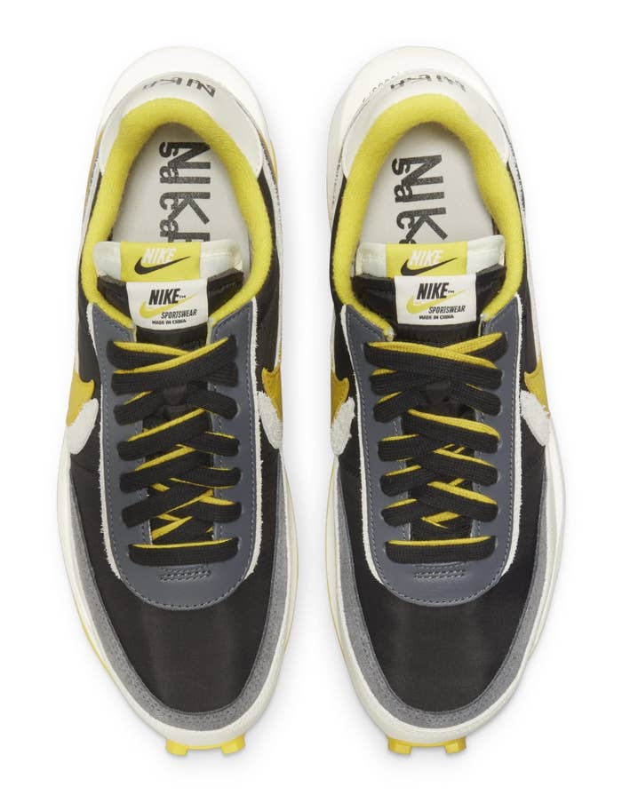 Undercover x Sacai x Nike LDWaffle Black/Yellow/Grey Top