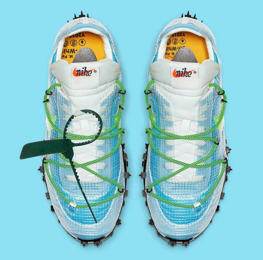 ファッション通販】 OFF-WHITE×NIKE WAFFLE RACER VIVID SKY | www