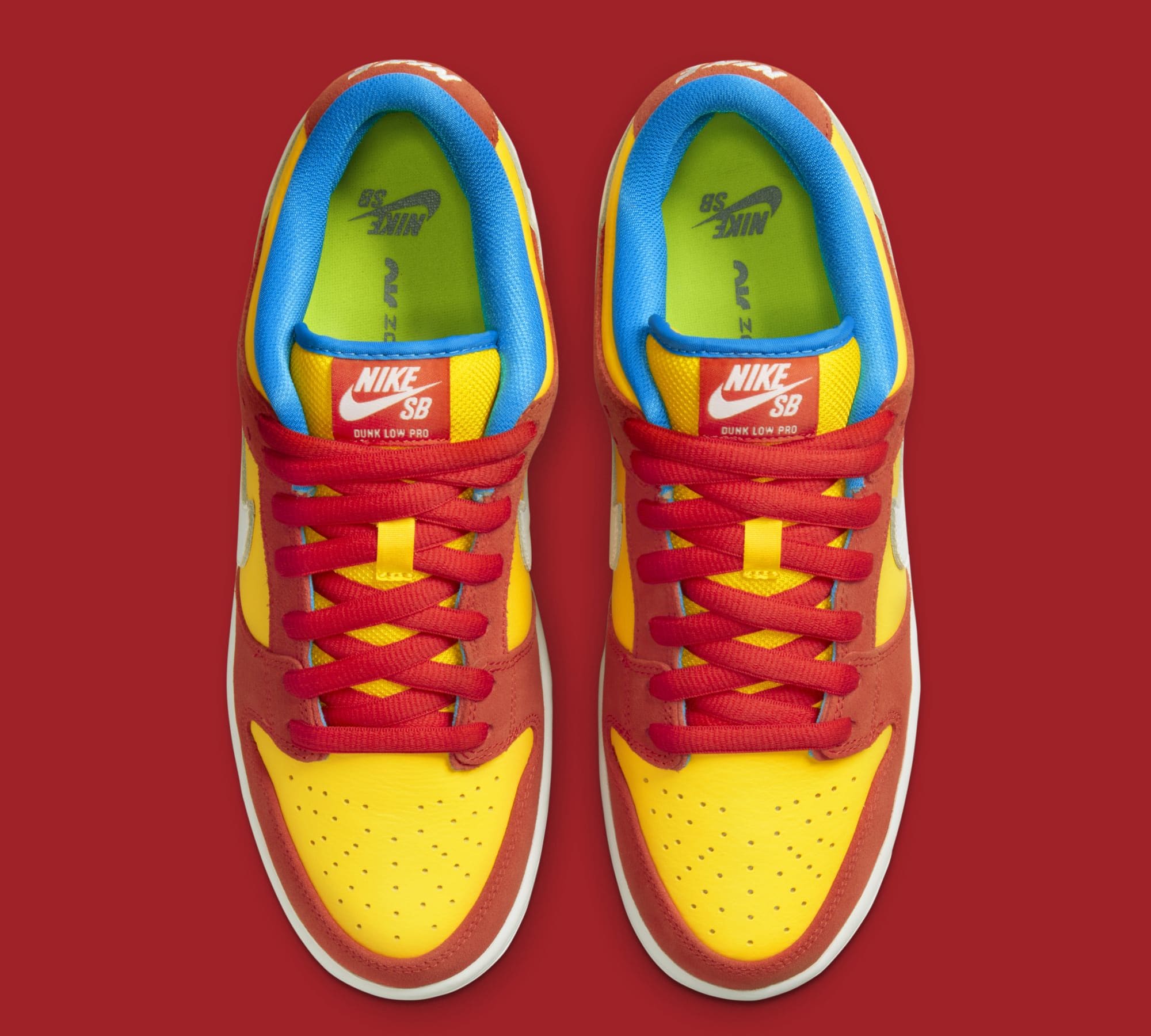 Nike SB Dunk Low &#x27;Bart Simpson&#x27; BQ6817-602 (Top)