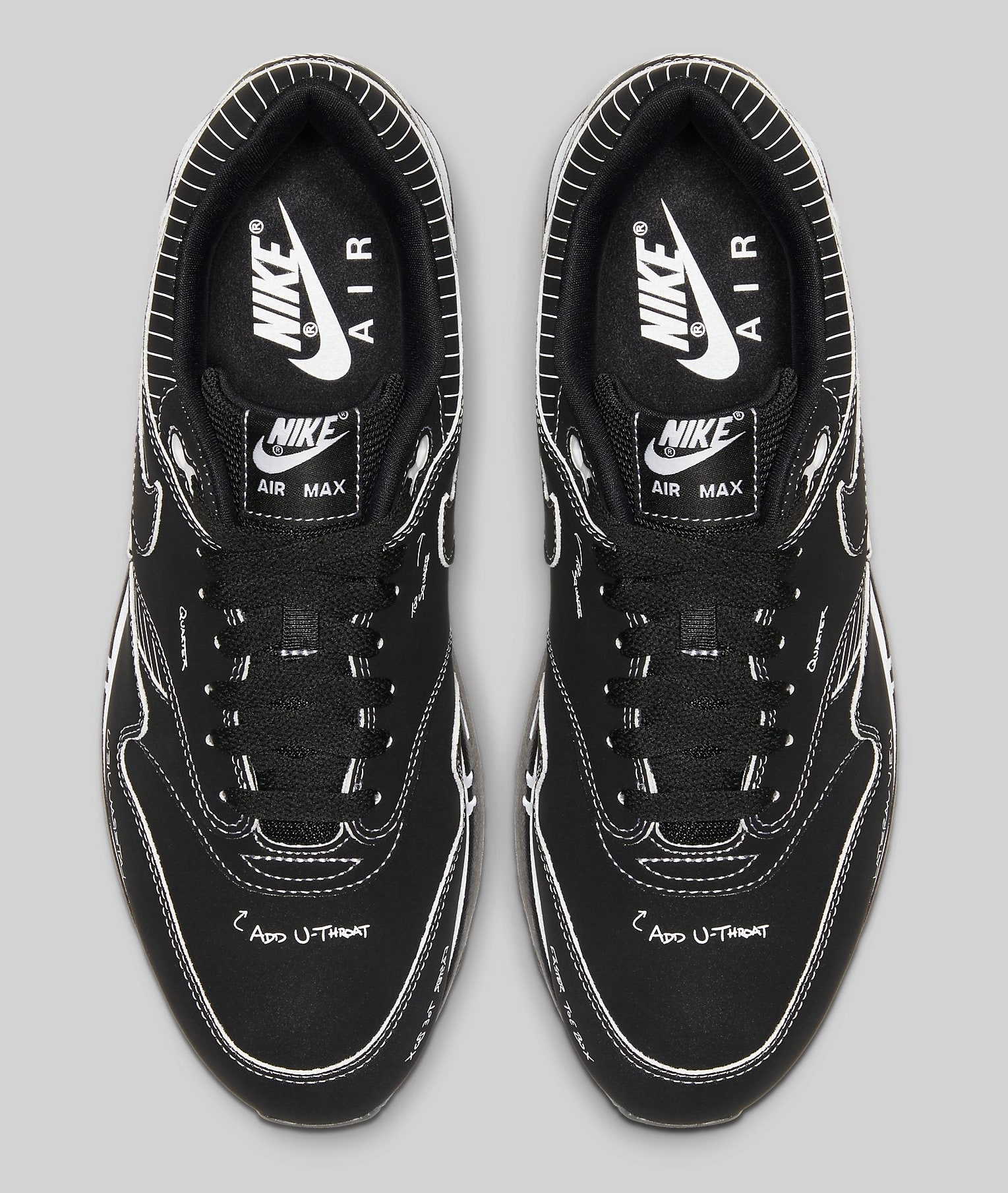 Nike Air Max 1 Black &#x27;Schematic&#x27; CJ4286-001 Top
