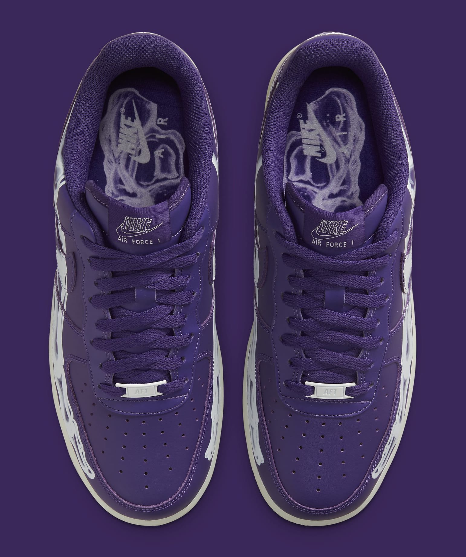 Nike Air Force 1 Low &#x27;Purple Skeleton&#x27; CU8067-500 Top