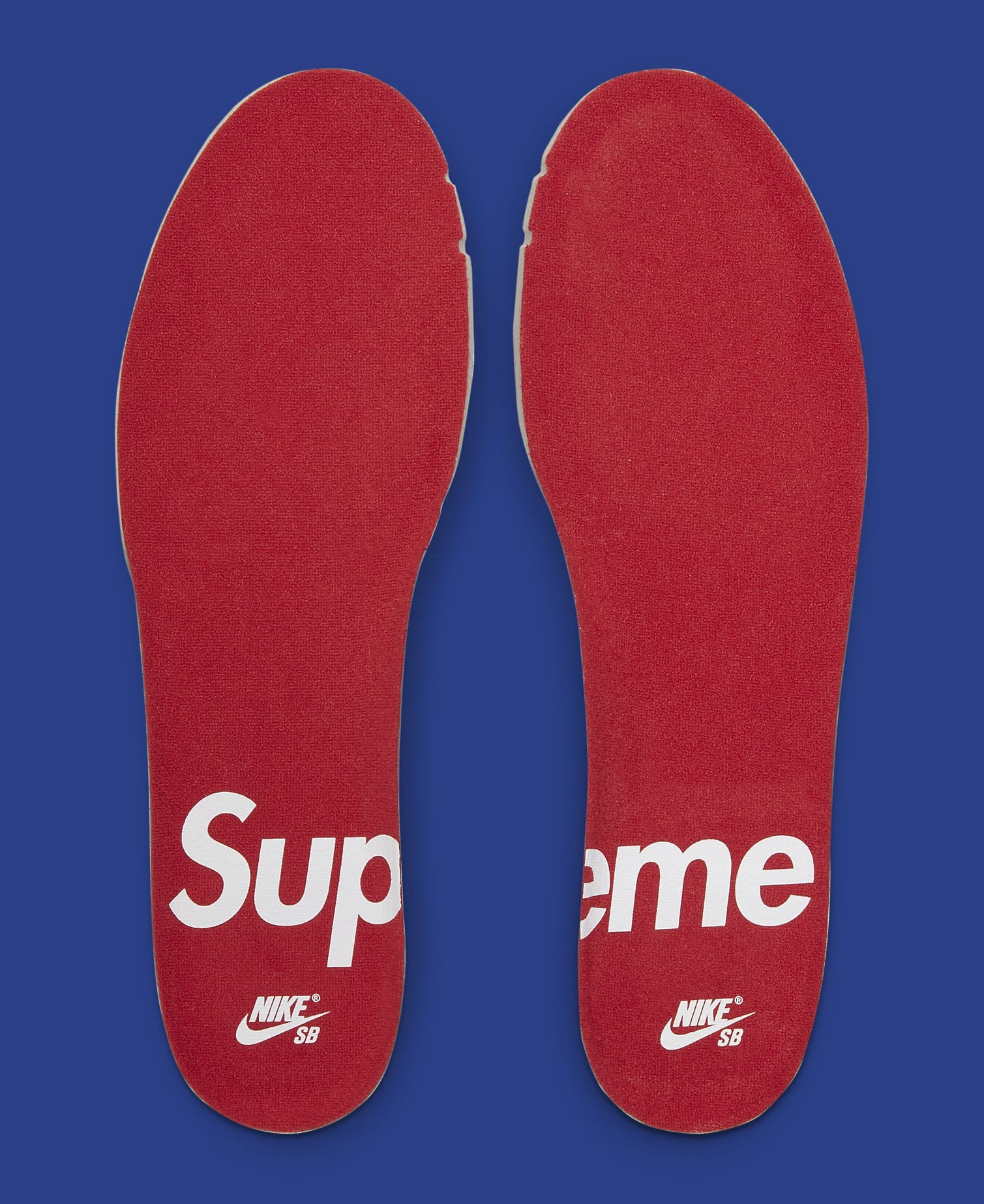 Supreme x Nike SB Dunk Low &#x27;Hyper Royal&#x27; DH3228-100 Insole