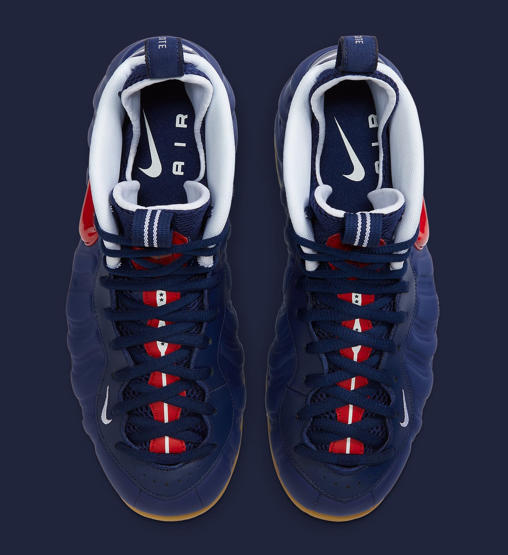 Red white blue store foamposites