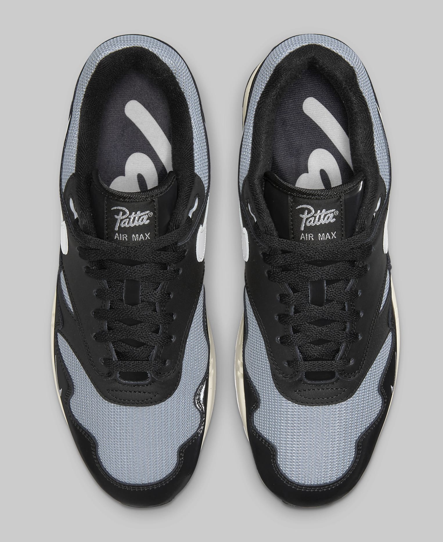 Patta x Nike Air Max 1 &#x27;Black/Metallic Silver&#x27; DQ0299-001 Top
