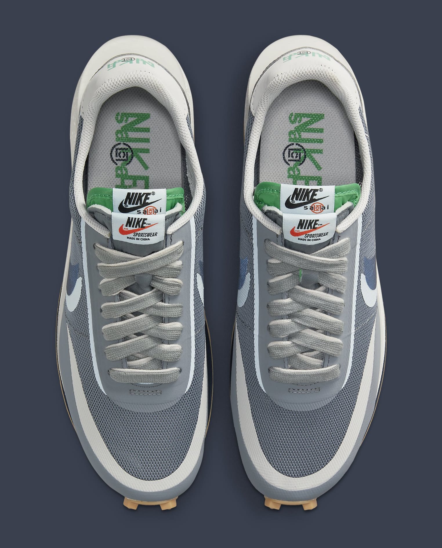 Clot x Sacai x Nike LDWaffle &#x27;Cool Grey&#x27; DH3114-001 Top