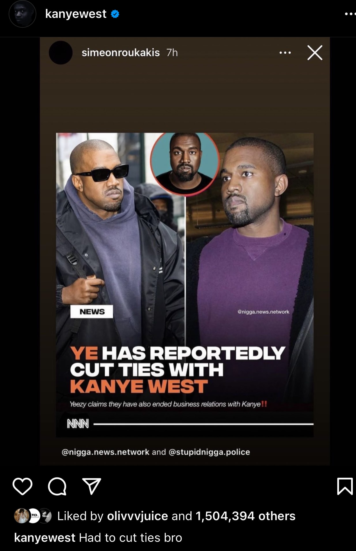 Ye is seen posting on social media