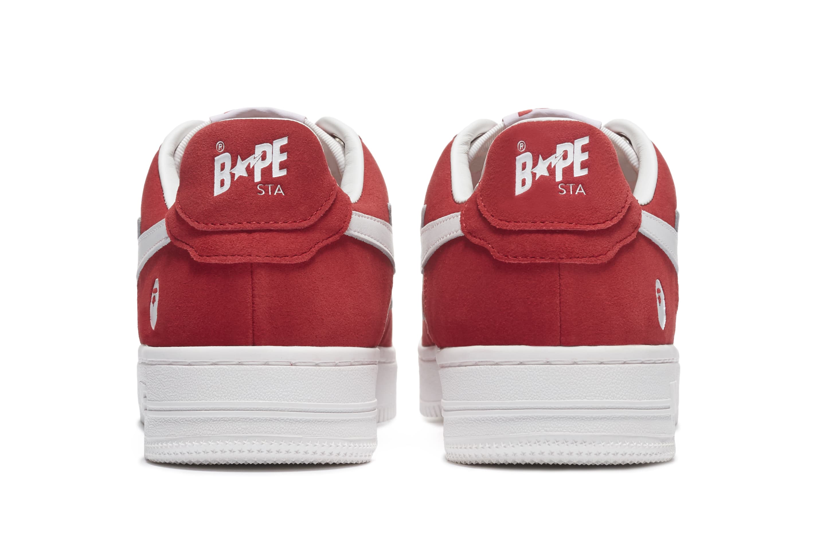 Bape Sta Suede &#x27;Red&#x27; Heel