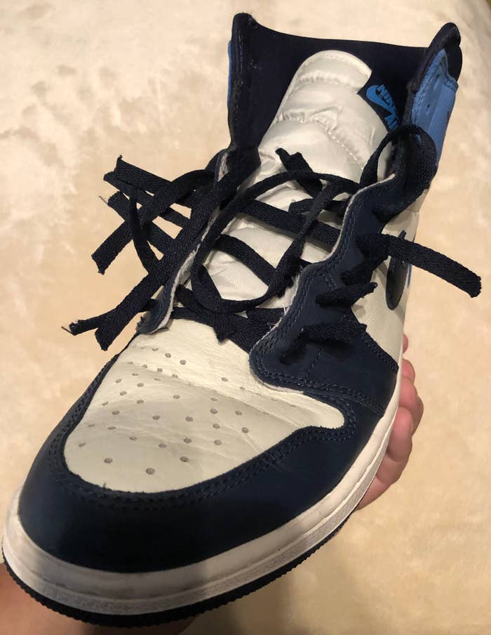 Air Jordan 1 &#x27;Obsidian&#x27; Cut Laces