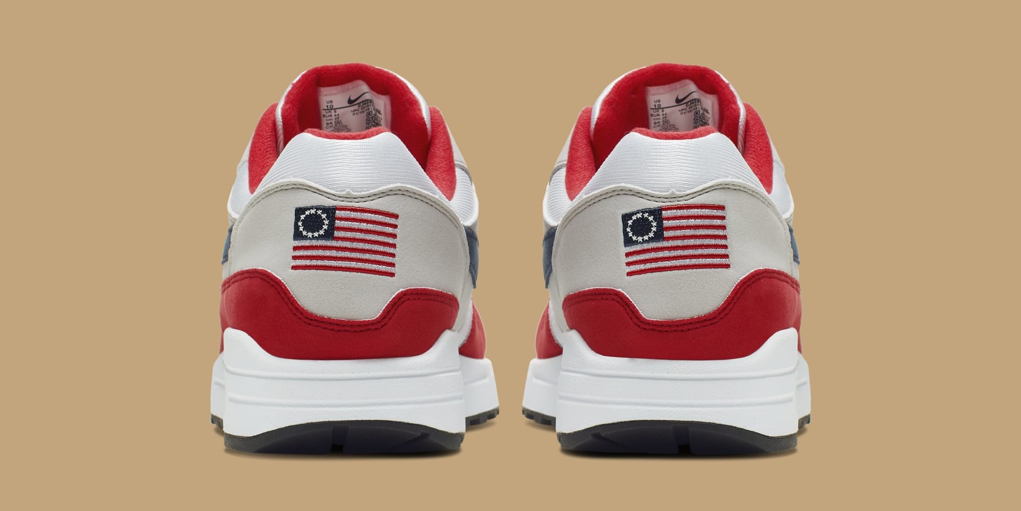 Nike Air Max 1 &#x27;Fourth of July&#x27; CJ4283-100 (Heel)