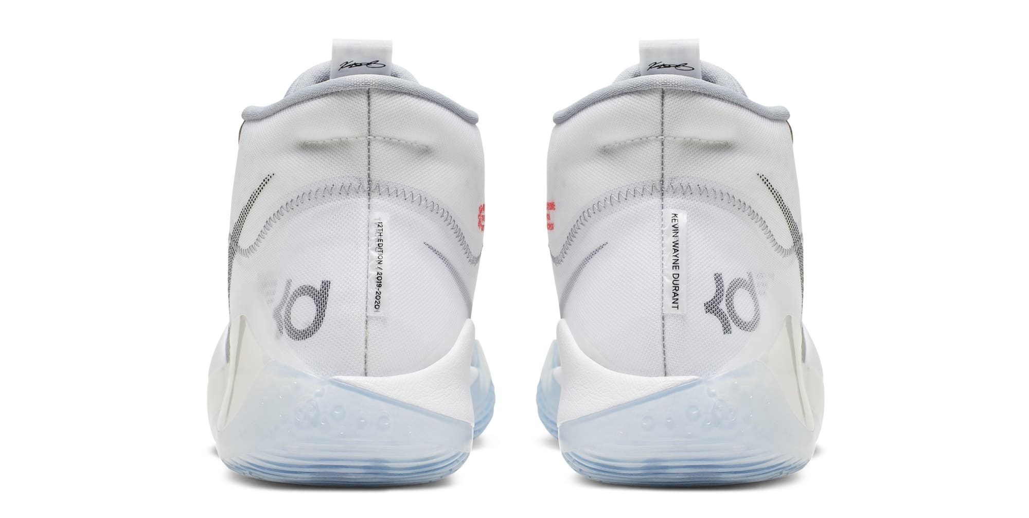 Nike KD 12 NRG &#x27;White/Black/Wolf Grey&#x27; CK1197-101 (Heel)