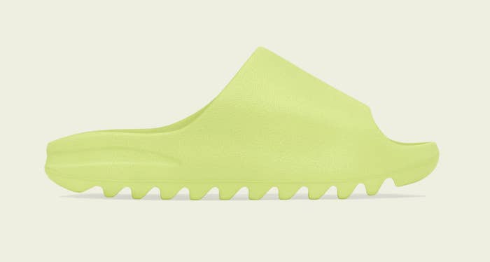 Adidas Yeezy Slide &#x27;Green Glow&#x27; HQ6447 Lateral