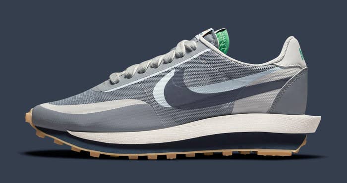 Clot x Sacai x Nike LDWaffle &#x27;Cool Grey&#x27; DH3114-001 Lateral