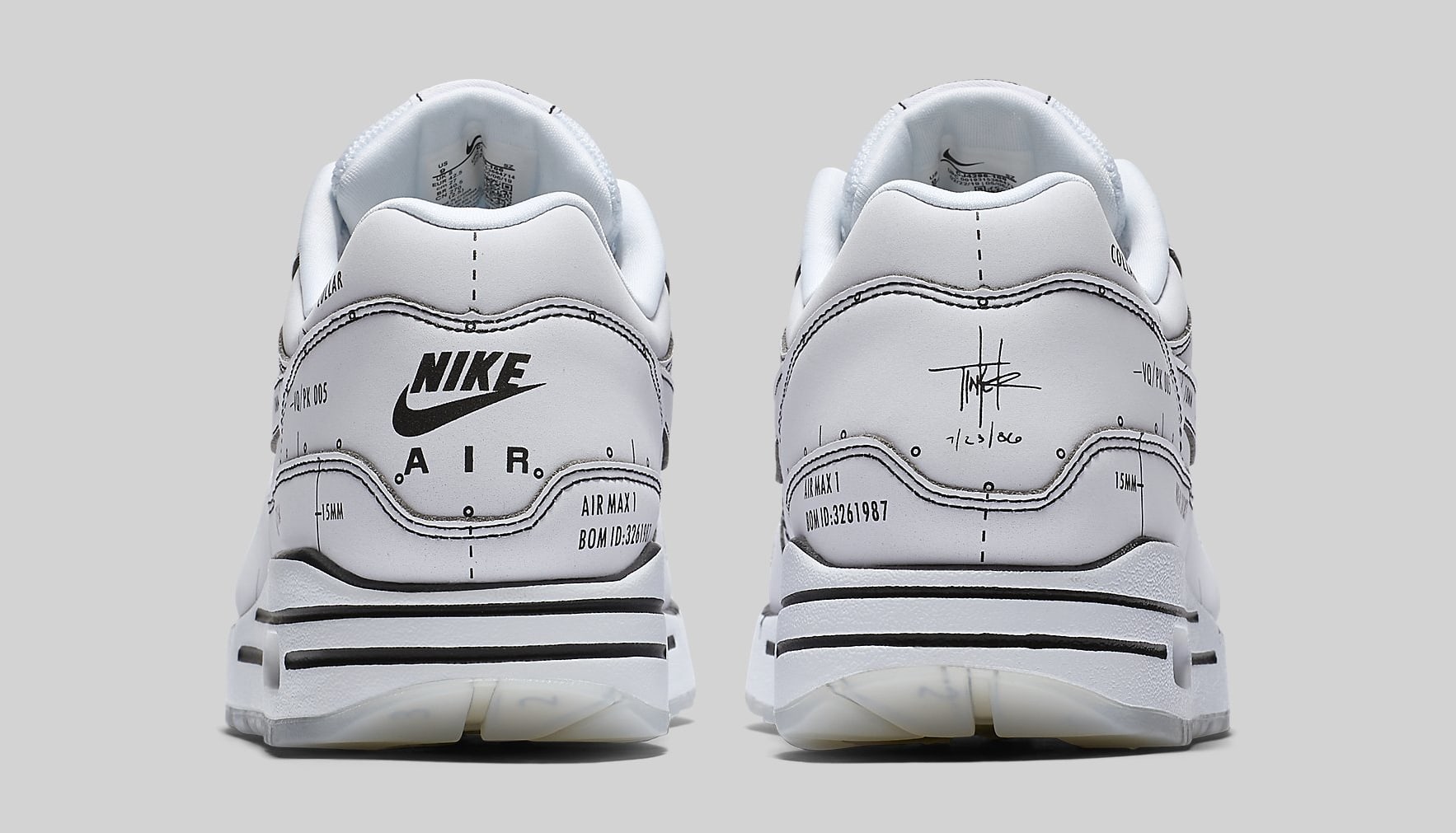 Nike air max outlet 1 schematic white