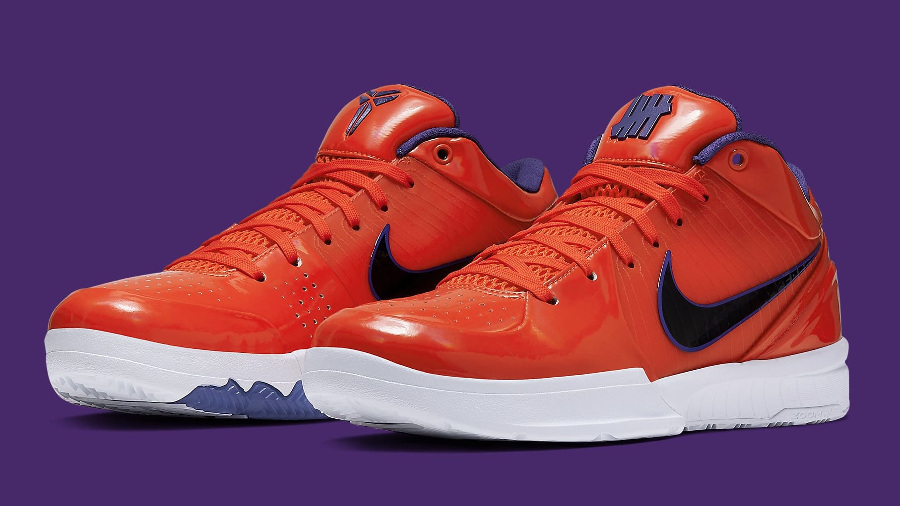 UNDFTD x Nike Kobe 4 Protro Orange Release Date CQ33869-800 Pair