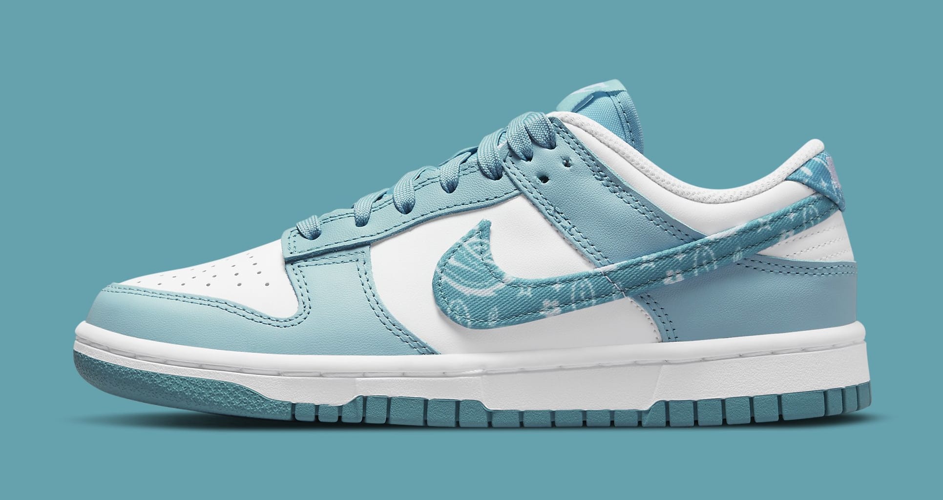 Nike Dunk Low &#x27;Paisley Teal&#x27; DH4401 101 Lateral
