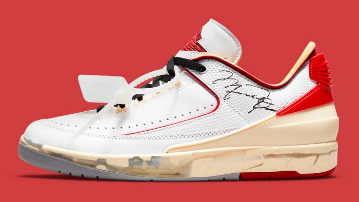 Off-White x Air Jordan 2 II Low White Varsity Red Release Date DJ4375-106 Profile