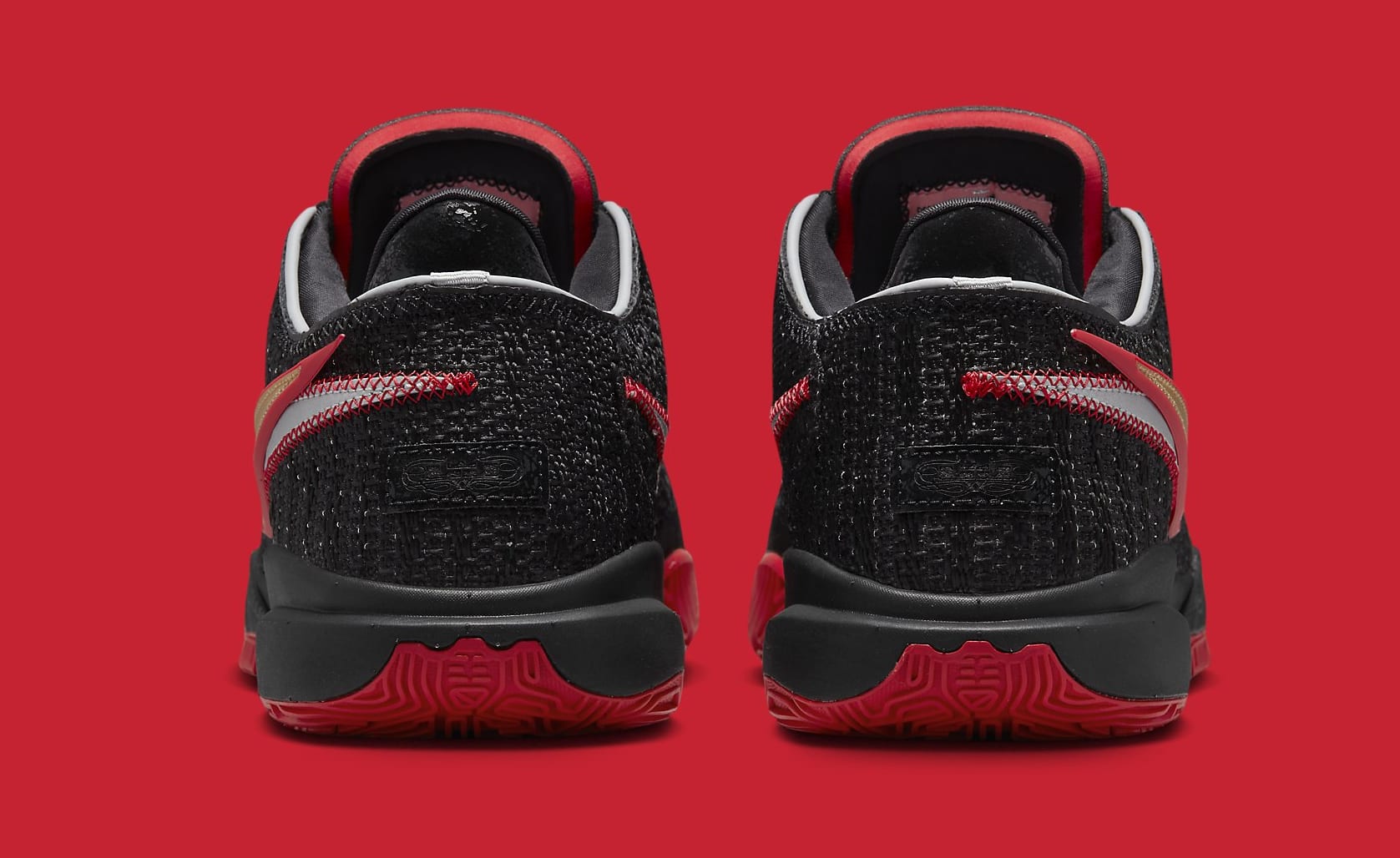 Nike LeBron 20 &#x27;Bred&#x27; DJ5423 001 Heel