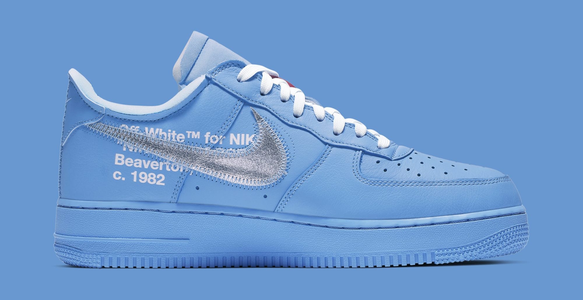 Off-White x Nike Air Force 1 Low &#x27;MCA Chicago&#x27; CI1173-400 (Medial)