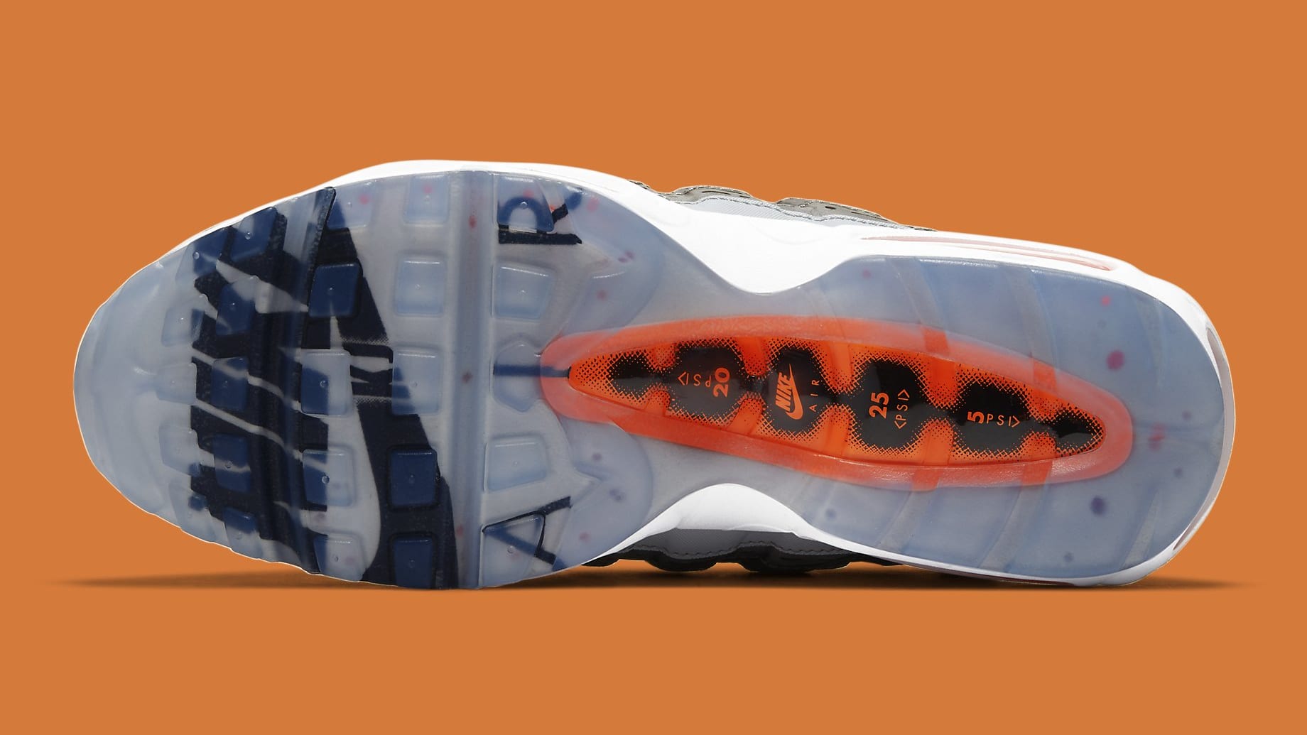 Kim Jones x Nike Air Max 95 Orange Release Date DD1871-001 Sole
