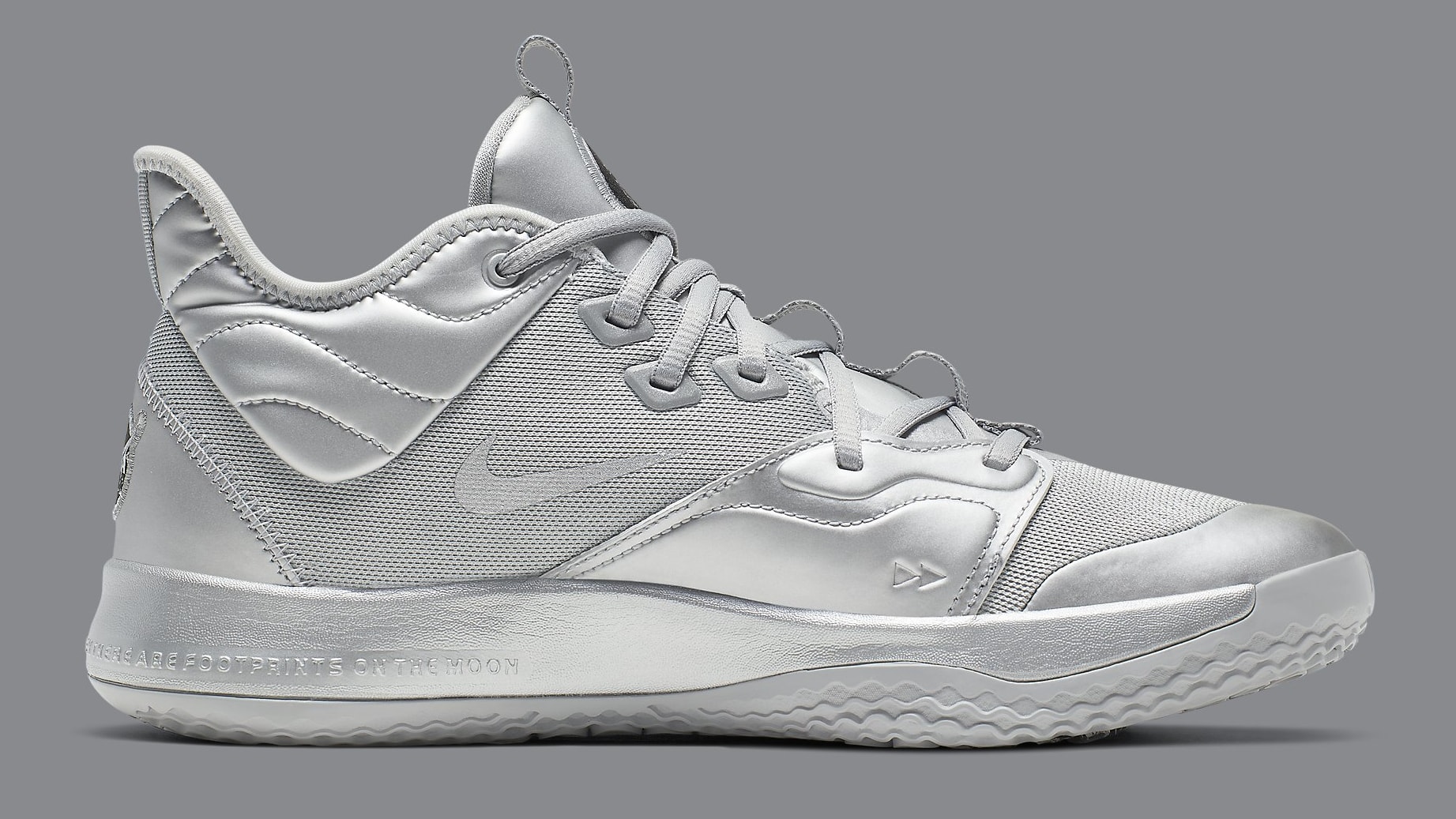 Nike PG 3 NASA Silver Release Date CI2666-001 Medial
