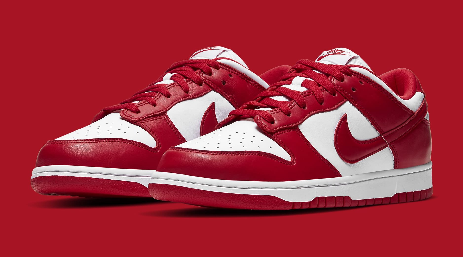 Nike Dunk Low University Red Release Date CU1727-100 Pair