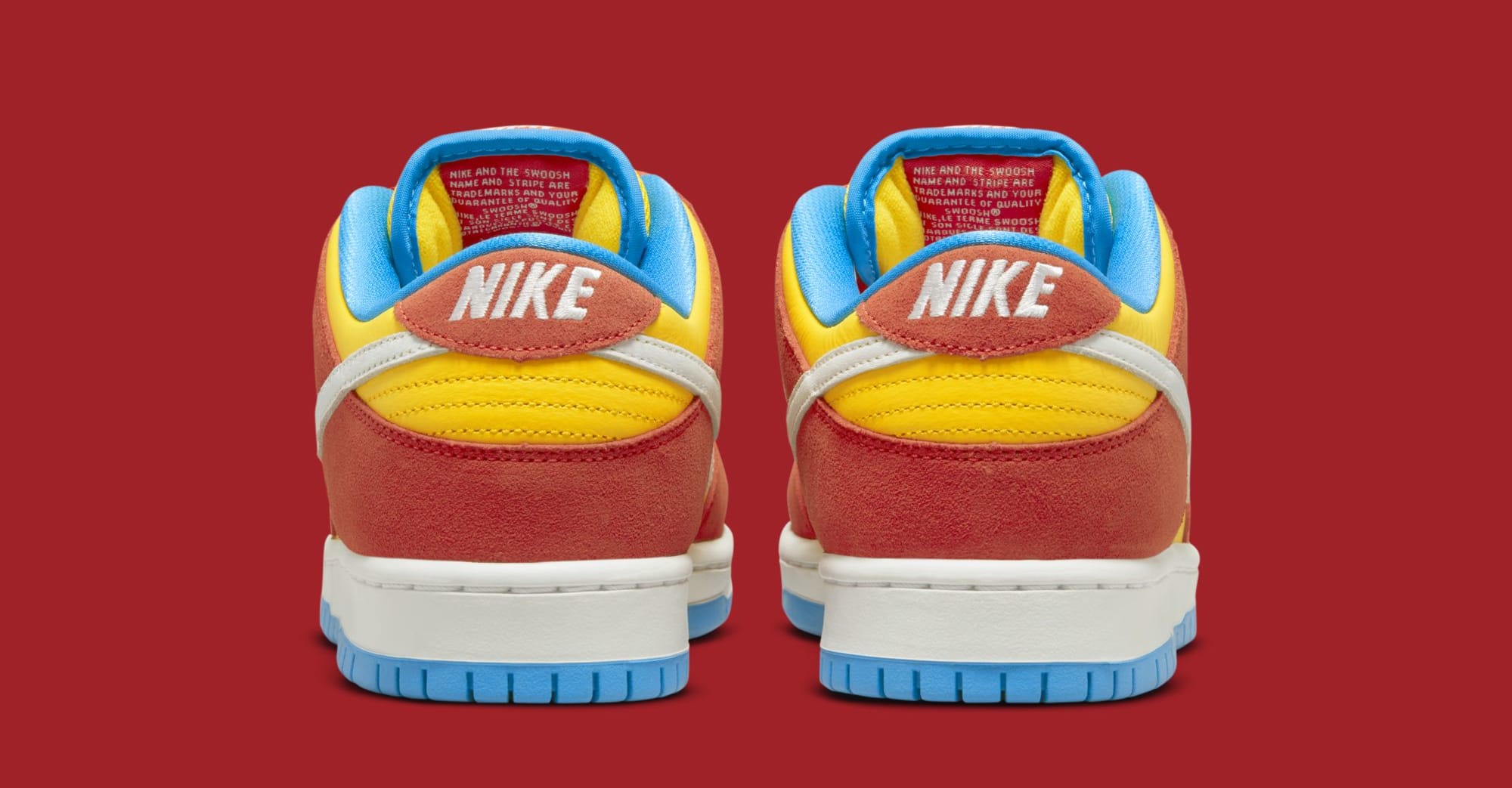 Nike SB Dunk Low &#x27;Bart Simpson&#x27; BQ6817-602 (Heel)