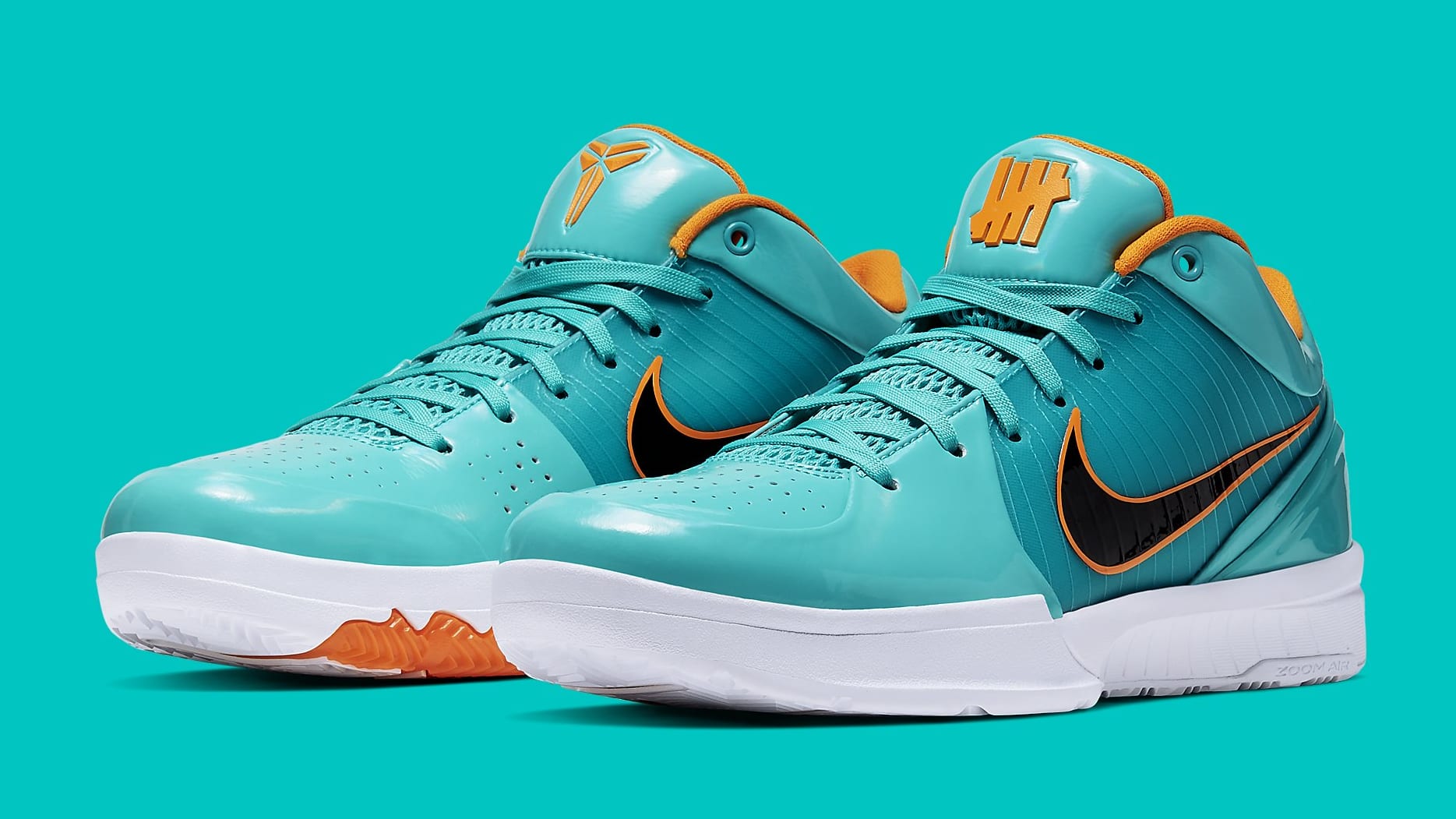 UNDFTD x Nike Kobe 4 Protro Teal Release Date CQ38869-300 Pair