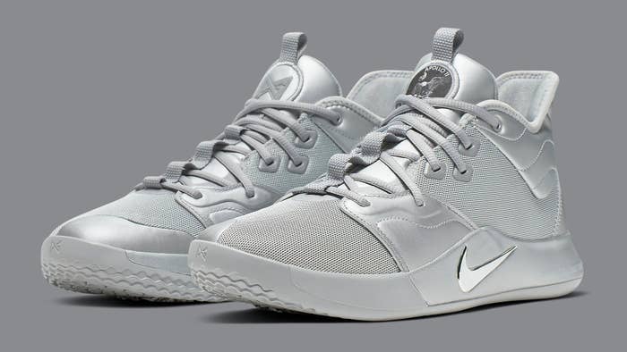 Nike PG 3 NASA Silver Release Date CI2666-001 Pair