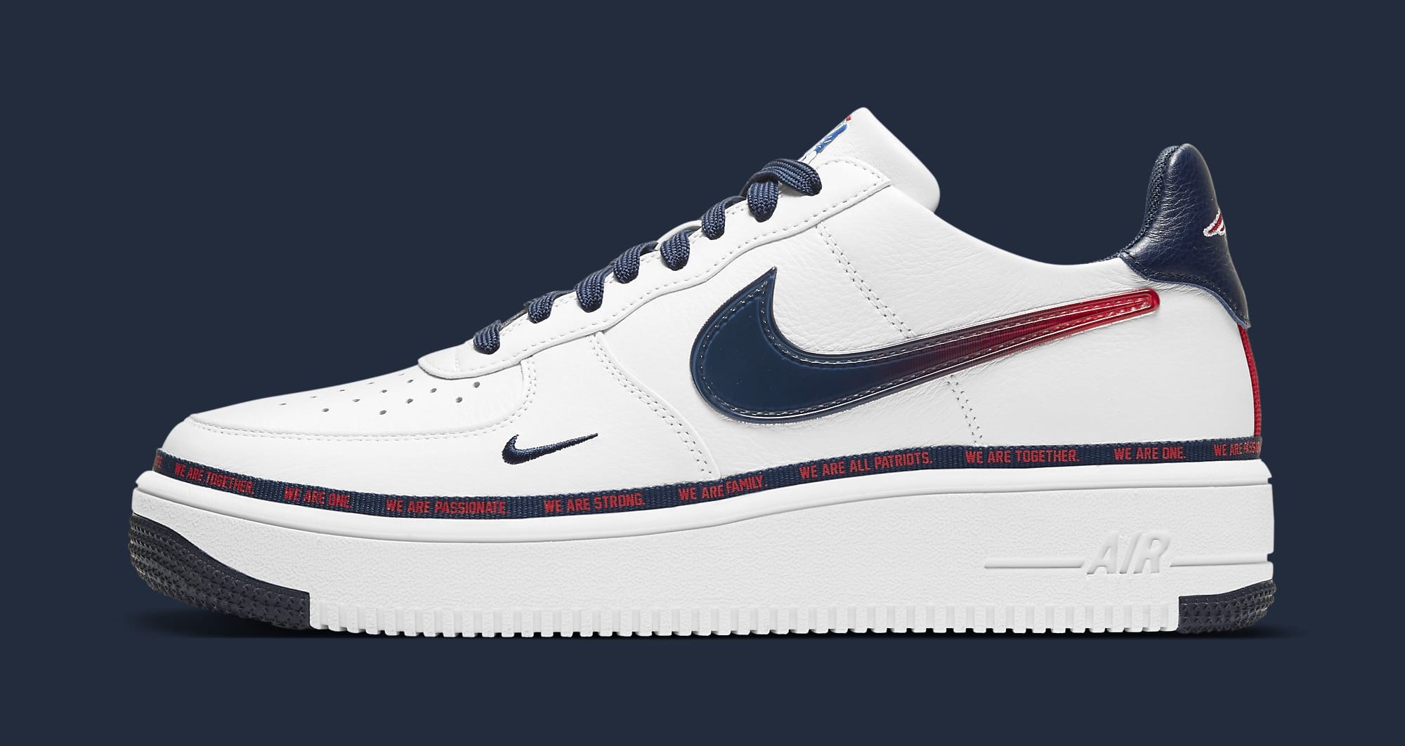 New England Patriots Colors Land On This Nike Air Force 1 High - Sneaker  News