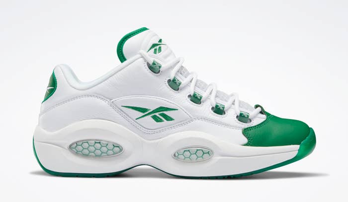 Reebok Question Low &#x27;Green Toe&#x27; GZ0367 Lateral