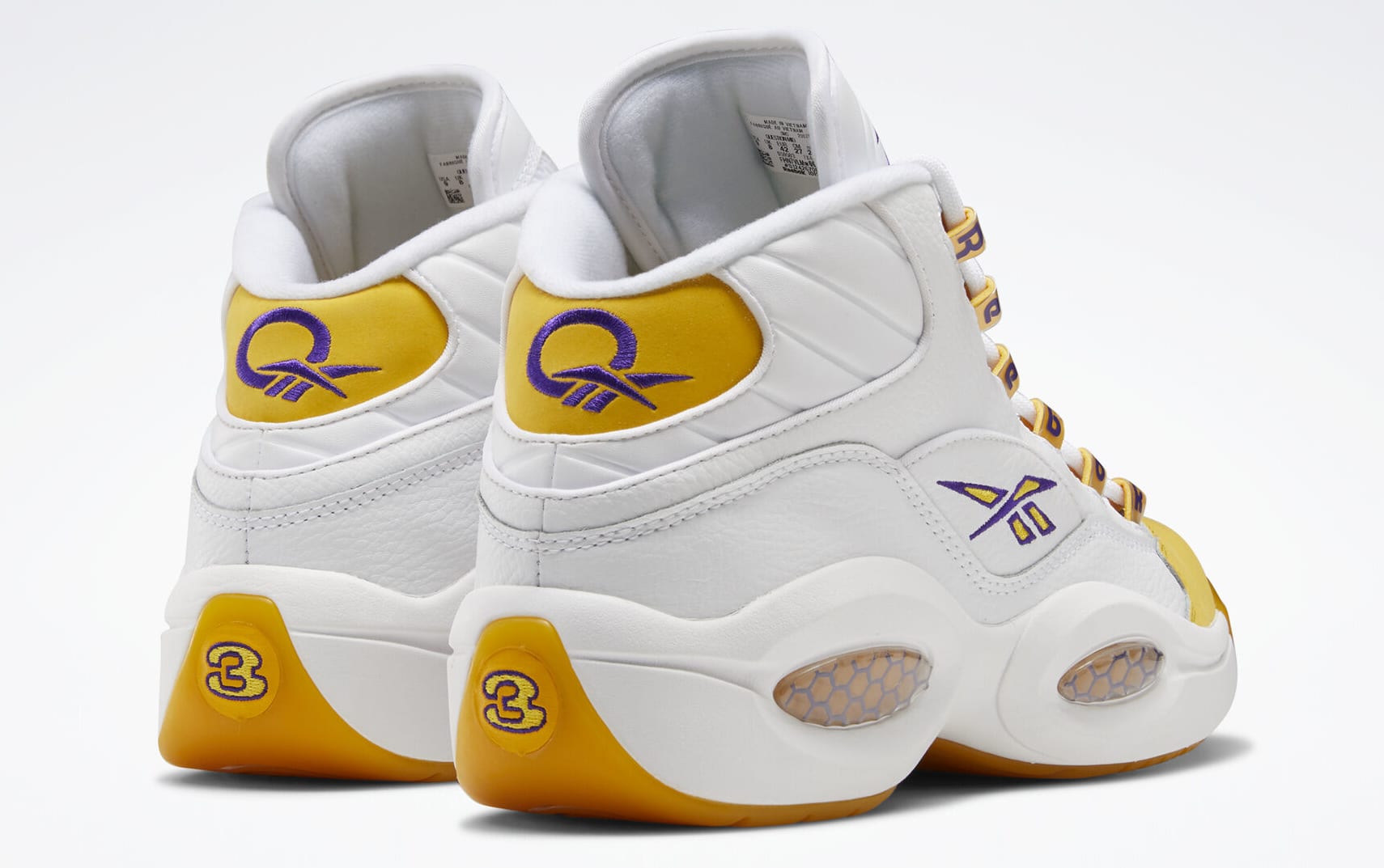 Reebok question homme sale jaune