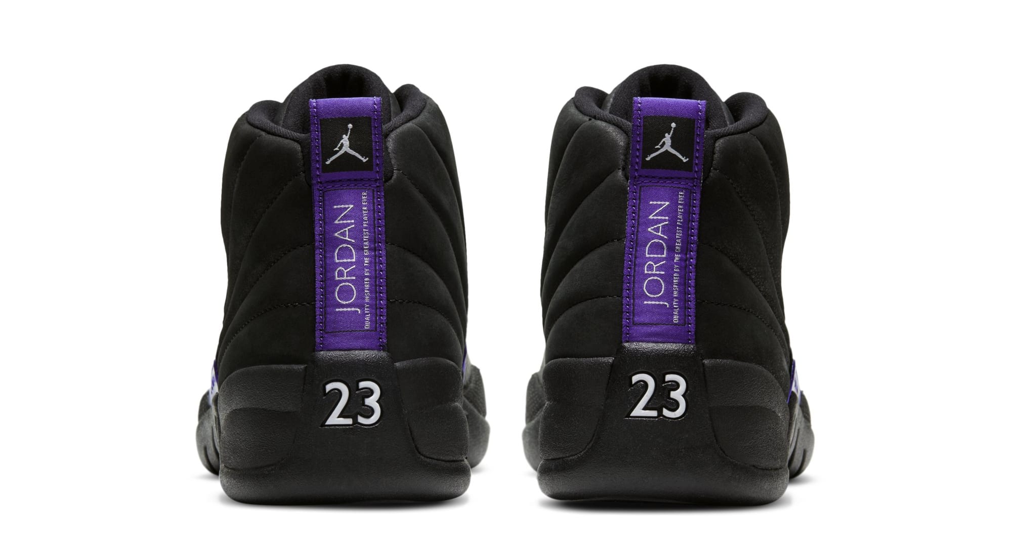 Air Jordan 12 Retro &#x27;Black/Black/Dark Concord&#x27; CT8013-005 (Heel)