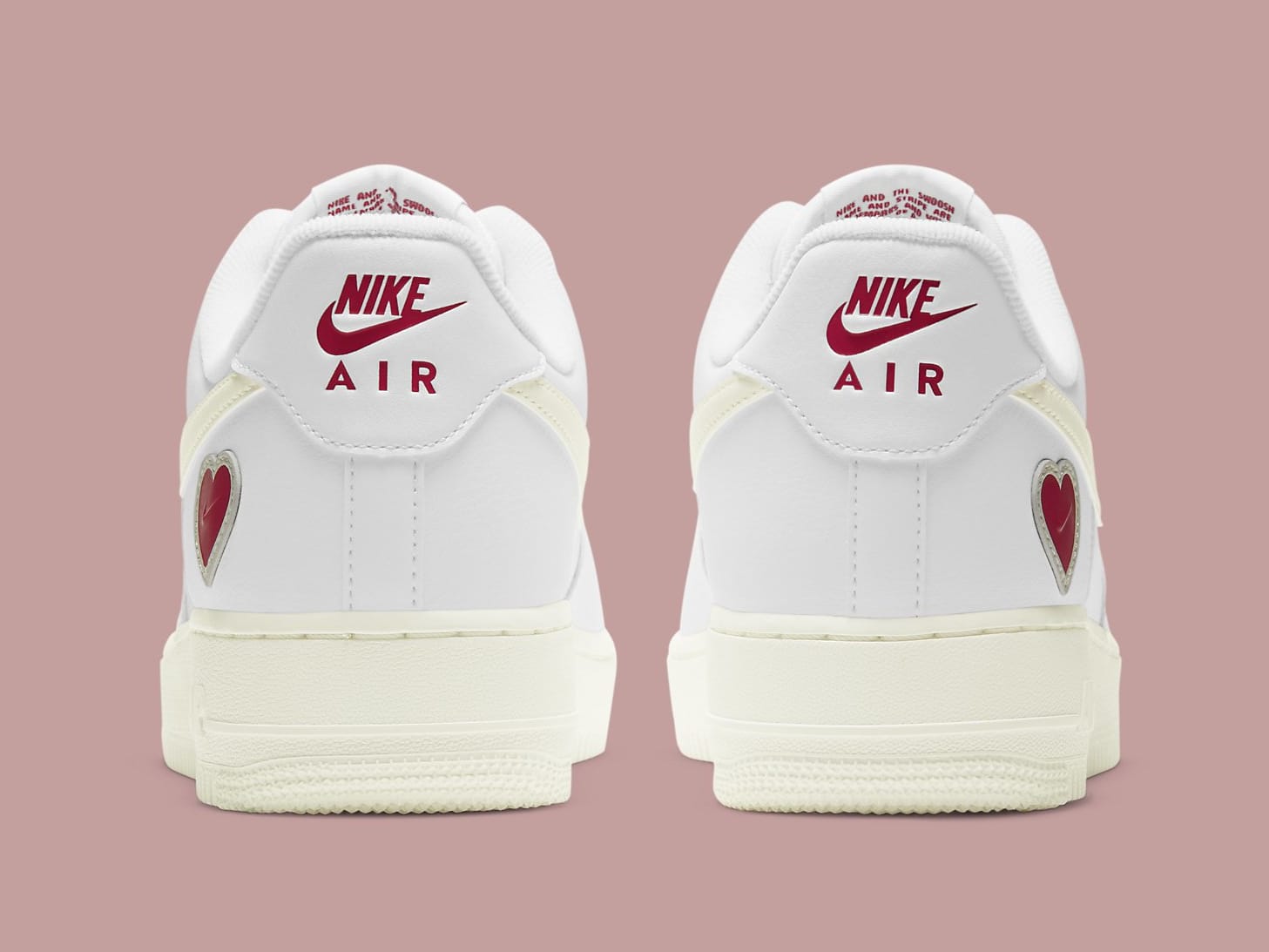 Nike Air Force 1 Low Valentine&#x27;s Day 2021 Release Date DD7117-100 Heel