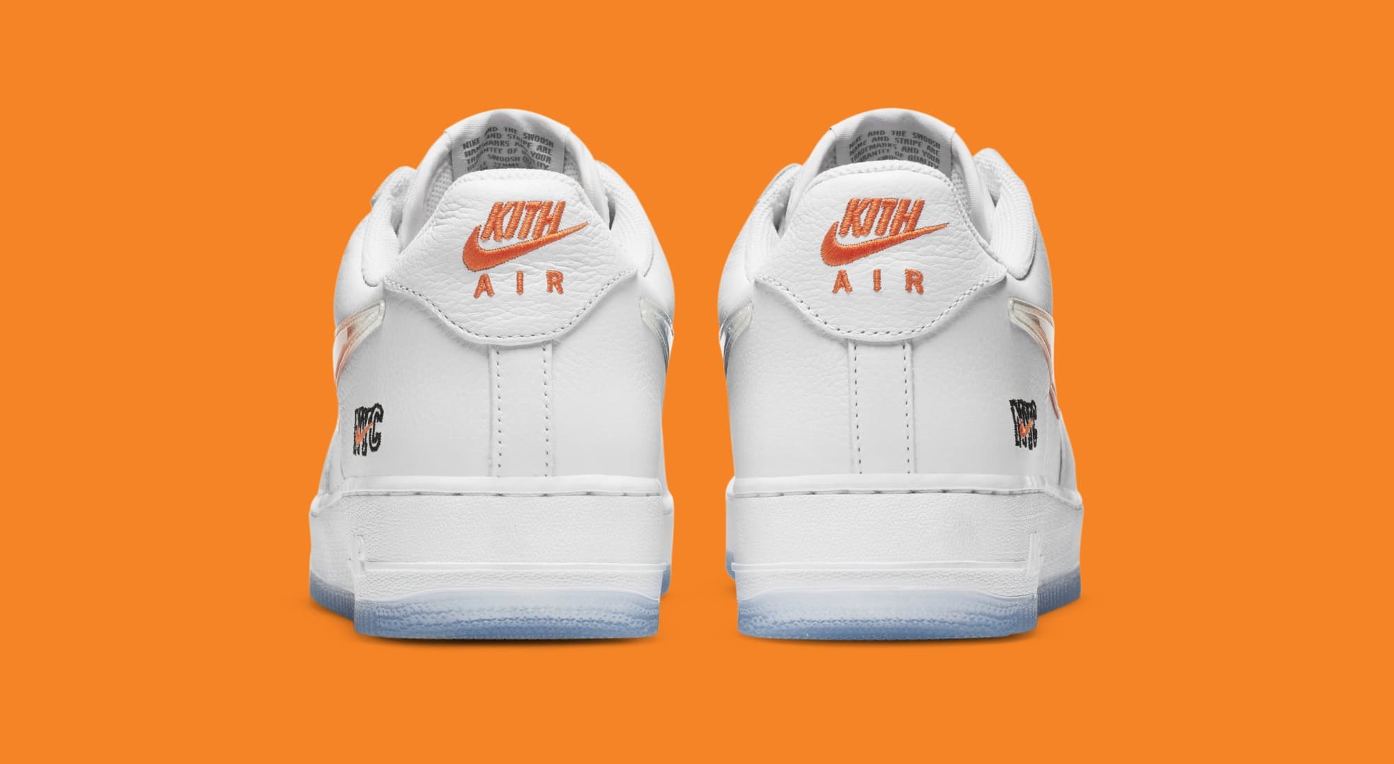 Kith x Nike Air Force 1 Low &#x27;NYC&#x27; CZ7928-100 Heel