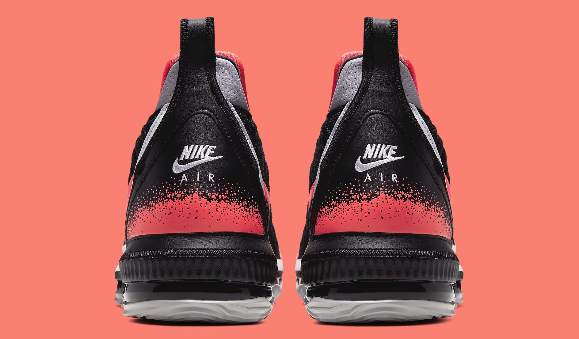Nike LeBron 16 &#x27;Hot Lava&#x27; Black CI1521-001 Heel