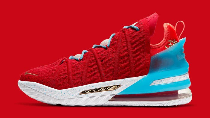 Nike LeBron 18 &#x27;Chinese New Year&#x27; CW3155-600 Lateral