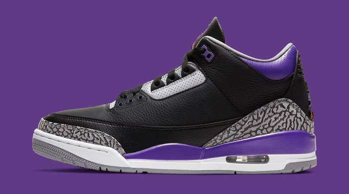 Air Jordan 3 Retro &#x27;Court Purple&#x27; CT8532-050 Lateral